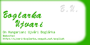 boglarka ujvari business card