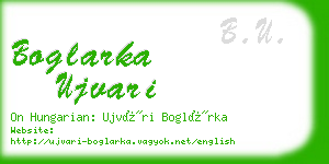 boglarka ujvari business card